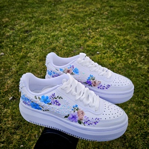 Custom Bride Nike Air Force - Esküvői cipő - esküvő - cipő és cipőklipsz - Meska.hu