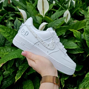 Wedding Nike Air Force 1 - páros egyedi esküvői cipő - esküvő - cipő és cipőklipsz - Meska.hu