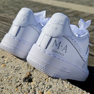 Custom Bride Nike Air Force - Esküvői cipő, Esküvő, Cipő és Cipőklipsz, Festészet, Festett tárgyak, MESKA