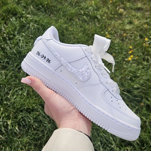 Egyedi esküvői cipő - Custom wedding NIKE - esküvő - cipő és cipőklipsz - Meska.hu