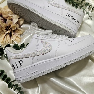 Custom Bride Nike Air Force - Esküvői cipő, Esküvő, Cipő és Cipőklipsz, Festészet, Festett tárgyak, MESKA