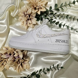 Custom Bride Nike Air Force - Esküvői cipő - esküvő - cipő és cipőklipsz - Meska.hu