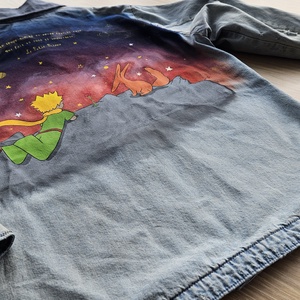 Egyedi festésű farmerkabát, Ruha & Divat, Női ruha, Kabát, Festészet, Festett tárgyak, MESKA