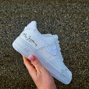 Custom Bride Nike Air Force - Esküvői cipő, Esküvő, Cipő és Cipőklipsz, Festészet, Festett tárgyak, MESKA