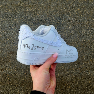 Custom Bride Nike Air Force - Esküvői cipő - esküvő - cipő és cipőklipsz - Meska.hu