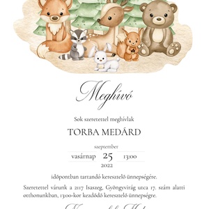 Digitális keresztelő meghívó / Digitális meghívó / Érintésmentes meghívó - Meska.hu