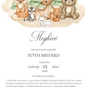 Digitális keresztelő meghívó, digitális meghívó, érintésmentes meghívó, , , MESKA