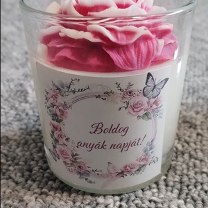 Anyáknapi poharas gyertya - Meska.hu