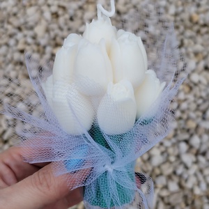 Gyertya tulipán csokor - otthon & életmód - gyertya, illat, aroma - gyertya - Meska.hu