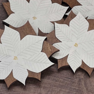 Karácsonyi poháralátét - Mikulásvirág - otthon & életmód - konyhafelszerelés, tálalás - tálalás - tányér- és poháralátét - Meska.hu