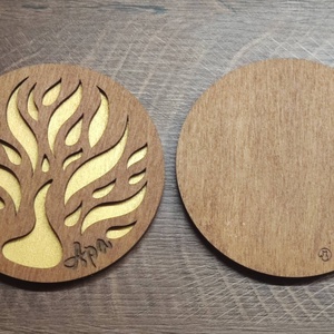 Életfa � Tűz és Lélek � Apa felirattal - otthon & életmód - konyhafelszerelés, tálalás - tálalás - tányér- és poháralátét - Meska.hu