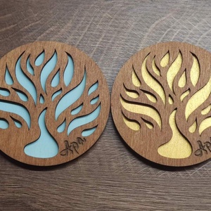 Életfa � Tűz és Lélek � Apa felirattal - otthon & életmód - konyhafelszerelés, tálalás - tálalás - tányér- és poháralátét - Meska.hu