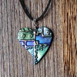 Szívörvény � kézzel készült nyaklánc süthető gyurmából - ékszer - nyaklánc - medálos nyaklánc - Meska.hu