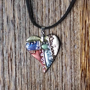 Szívörvény � kézzel készült nyaklánc süthető gyurmából, Ékszer, Nyaklánc, Medálos nyaklánc, Ékszerkészítés, Gyurma, MESKA