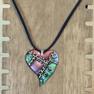 Szívörvény � kézzel készült nyaklánc süthető gyurmából - ékszer - nyaklánc - medálos nyaklánc - Meska.hu