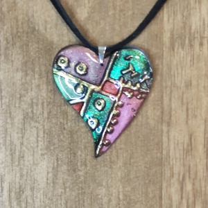 Szívörvény � kézzel készült nyaklánc süthető gyurmából, Ékszer, Nyaklánc, Medálos nyaklánc, Ékszerkészítés, Gyurma, MESKA
