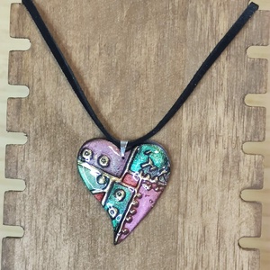 Szívörvény � kézzel készült nyaklánc süthető gyurmából - ékszer - nyaklánc - medálos nyaklánc - Meska.hu
