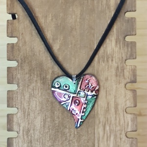 Szívörvény � kézzel készült nyaklánc süthető gyurmából - ékszer - nyaklánc - medálos nyaklánc - Meska.hu