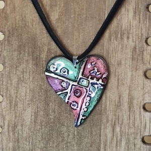 Szívörvény � kézzel készült nyaklánc süthető gyurmából, Ékszer, Nyaklánc, Medálos nyaklánc, Ékszerkészítés, Gyurma, MESKA