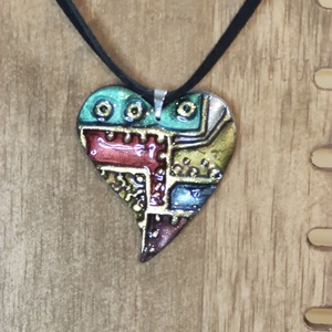 Szívörvény � kézzel készült nyaklánc süthető gyurmából, Ékszer, Nyaklánc, Medálos nyaklánc, Ékszerkészítés, Gyurma, MESKA