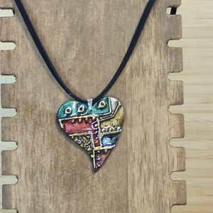 Szívörvény � kézzel készült nyaklánc süthető gyurmából - ékszer - nyaklánc - medálos nyaklánc - Meska.hu