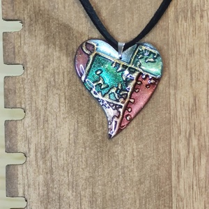 Szívörvény � kézzel készült nyaklánc süthető gyurmából, Ékszer, Nyaklánc, Medálos nyaklánc, Ékszerkészítés, Gyurma, MESKA
