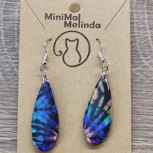 Mintás fülbevaló � decoupage fa fülbevaló - ékszer - fülbevaló - lógó csepp fülbevaló - Meska.hu