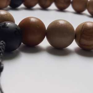 Wood lace-OM MANI PADME HUM 21 szemes UNISZEX mala/karkötő - otthon & életmód - dekoráció - spiritualitás - mala - Meska.hu