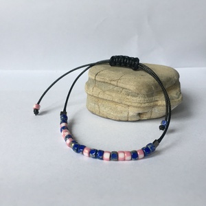   Boho12 karkötő (kék-rózsaszín)  - ékszer - karkötő - bogyós karkötő - Meska.hu