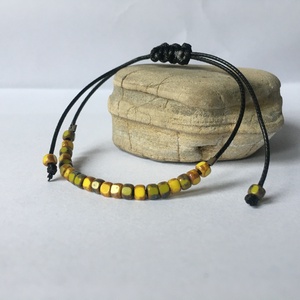 Boho13 karkötő (oliva-mustár) UNISEX - ékszer - karkötő - gyöngyös karkötő - Meska.hu