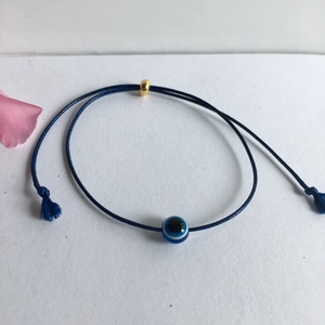 Lelki védelem Nazar Boncugu amulett - minimál karkötő - Meska.hu