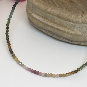  Turmalin multicolor minimál karkötő  - ékszer - karkötő - gyöngyös karkötő - Meska.hu