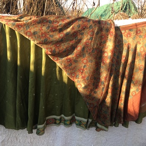 Flóra - pamut lapszoknya 2in1, Ruha & Divat, Női ruha, Szoknya, Varrás, Újrahasznosított alapanyagból készült termékek, MESKA