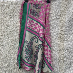 Rózsaszín-bézs lapszoknya - ruha & divat - női ruha - szoknya - Meska.hu