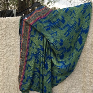 Kék-zöld lapszoknya - ruha & divat - női ruha - szoknya - Meska.hu