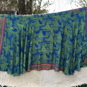 Kék-zöld lapszoknya - ruha & divat - női ruha - szoknya - Meska.hu