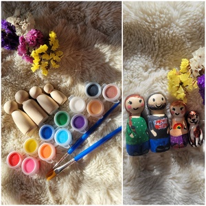 Peg Dolls - Fesd meg a családot!, DIY (Csináld magad), Egységcsomag, Baba-és bábkészítés, Festett tárgyak, MESKA