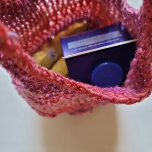 Horgolt bevásárló szütyő - táska & tok - bevásárlás & shopper táska - shopper, textiltáska, szatyor - Meska.hu