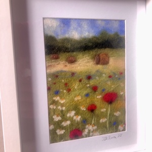 Tűnemezelt gyapjúkép - Kőröshegyi rét  - Meska.hu