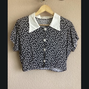 Kétrészes fekete-fehér virágos ruha - ruha & divat - női ruha - alkalmi ruha & estélyi ruha - Meska.hu