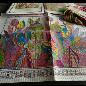 Keresztszemes kép , DIY (Csináld magad), Szabásminta, útmutató, Hímzés minta, Hímzés, MESKA