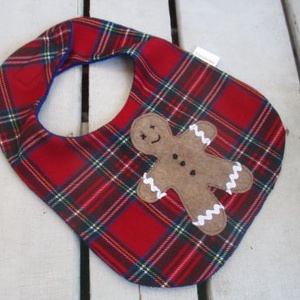 Mézi piros alapon- babaelőke , Karácsony, Karácsonyi ruházat, Karácsonyi ruha kiegészítők, Varrás, MESKA