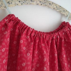 Piros kékfestő szoknya - ruha & divat - gyerekruha - szoknya - Meska.hu