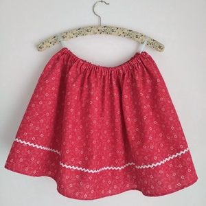 Piros kékfestő szoknya - ruha & divat - gyerekruha - szoknya - Meska.hu