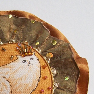 Hercegnőcicás kitűző - ékszer - kitűző és bross - kitűző - Meska.hu