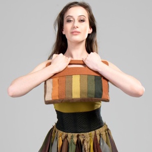 Csíkos textil kistáska - táska & tok - kézitáska & válltáska - kézitáska - Meska.hu