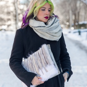 WINTERFOREST női műszőrme táska, Táska & Tok, Kézitáska & válltáska, Kézitáska, Varrás, MESKA