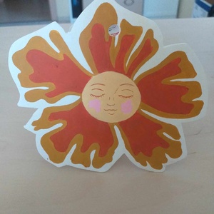 Virág fali dekoráció , Otthon & Életmód, Dekoráció, Fali és függő dekoráció, Falra akasztható dekor, Festett tárgyak, Gyurma, MESKA