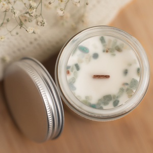 Bőség kapuja ásványos illatgyertya - otthon & életmód - gyertya, illat, aroma - gyertya - Meska.hu