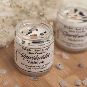 Spirituális védelem ásványos illatgyertya - otthon & életmód - gyertya, illat, aroma - gyertya - Meska.hu